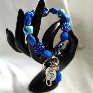 Handmade Beaded Wristlet Keychain